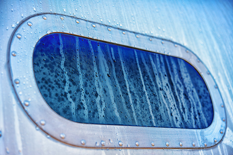 Airstream Window with Dew